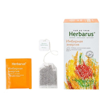 Чай Herbarus Имбирная Энергия травяной 24 пакетика