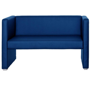 Диван двухместный Бриф синий (искусственная кожа)