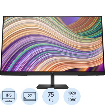 Монитор 27" HP P27 G5 чёрный (64X69AS)