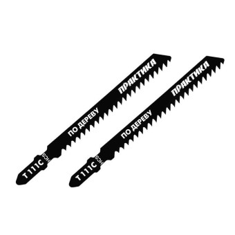 Пилка для лобзика по дереву и ДСП Практика T111C 100 х 75 мм (2 штуки в упаковке, 034-465)