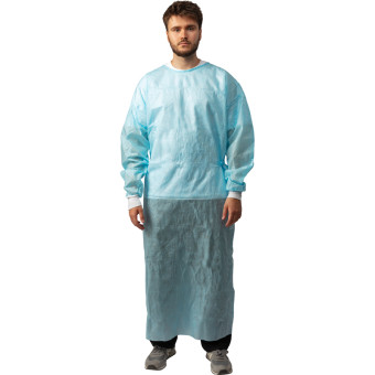 Халат одноразовый хирургический Каптель стерильный рукав-манжета размер 50-52