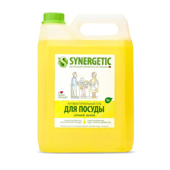Средство для мытья посуды Synergetic Антибактериальное Лимон 5 л