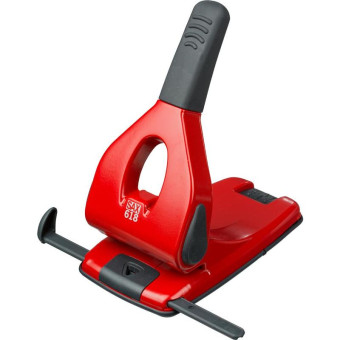 Дырокол Sax 618 до 65 листов красный с линейкой