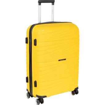 Чемодан Polar размер M 66 л из полипропилена жёлтый (РР820)