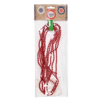 Бусы новогодние на елку Magic Time красные из полистирола 270x0.4 см