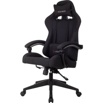 Кресло игровое Zombie Predator чёрное (ткань/пластик)