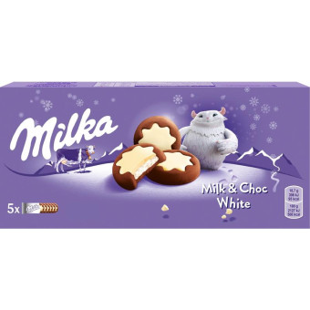 Печенье песочное Milka Milk and Choc White 187 г