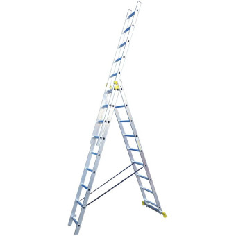 Лестница Tarko алюминиевая трёхсекционная 3х9 ступеней (SKALA 01309е)