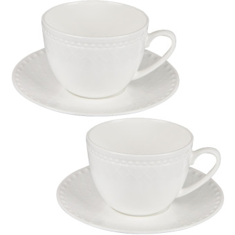 Чайная пара Nouvelle Home Vivien фарфоровая 260 мл (2 штуки в упаковке)