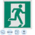 Знак безопасности наклейка Выход здесь правосторонний E01-02 200х200 мм  фотолюминесцентный (10 штук)
