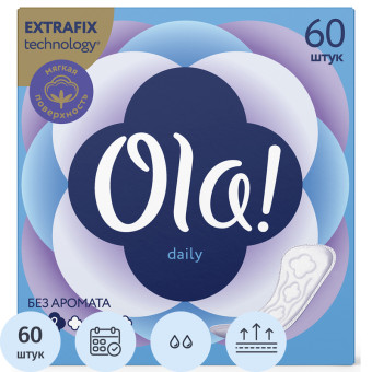 Прокладки женские ежедневные Ola Daily (60 штук в упаковке)