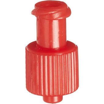 Заглушка для системы переливания Polymed разъем Луер Лок красная (300 штук в упаковке)
