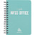 Тетрадь общая Attache Miss Office А5 128 листов в клетку на спирали   (обложка голубая, матовая ламинация, тиснение фольгой)