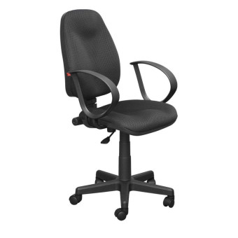 Кресло офисное Сириус черное (ткань/пластик)