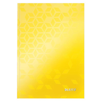 Бизнес-тетрадь Leitz Wow А5 80 листов желтая в клетку на сшивке (155х217 мм)
