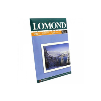 Фотобумага для цветной струйной печати Lomond односторонняя (матовая, А4, 180 г/кв.м, 25 листов, артикул производителя 0102037)