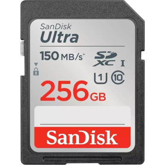Карта памяти 256 ГБ SDXC SanDisk Ultra UHS-I U1 A1 SDSDUNC-256G-GN6IN