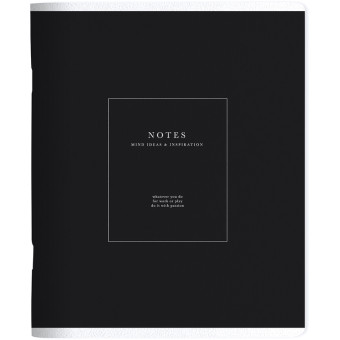 Тетрадь общая Be Smart Notes А5 48 листов в клетку на скрепке (обложка  черная, матовая ламинация)