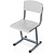Стул ученический Комус Мебель белый/серый регулируемый рост 3-5