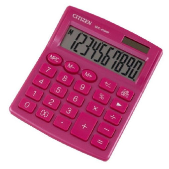 Калькулятор настольный компактный Citizen SDC810NRPKE 10-разрядный розовый