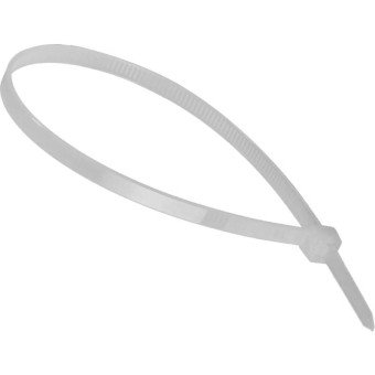 Хомут (стяжка) пластиковый Вихрь 250x4.8 мм белый 100 штук