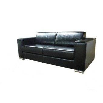 Диван трехместный Энрико черный (экокожа)