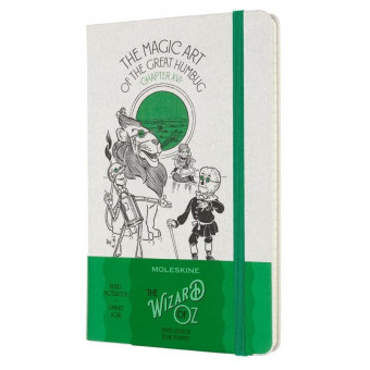 Блокнот Moleskine Le Wizard of Oz Large A5 120 листов в линейку белый/зеленый на сшивке (130x210 мм)