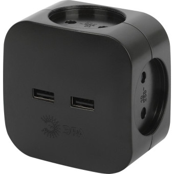 Разветвитель Эра SP-4-USB-B 4 розетки + USB