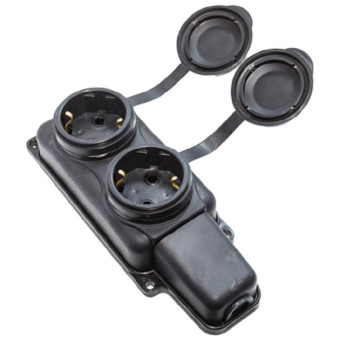 Розетка кабельная Свет РП 16-232 открытого монтажа черная (EV0303-0007)