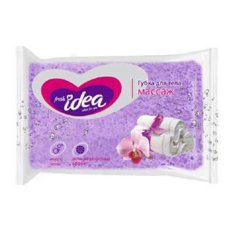 Губка для тела Fresh idea массаж поролон 14x9x5 см