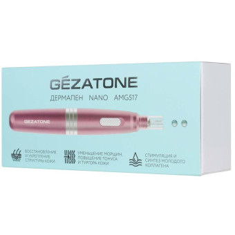 Прибор Gezatone AMG517Nanopen для ухода и массажа лица розовый