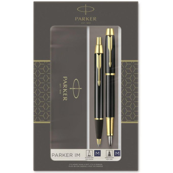 Набор письменных принадлежностей Parker IM Black GT 2093216 (шариковая ручка, перьевая ручка)