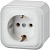 Розетка Свет RA 16-133-B одноместная с заземлением 16А IP20 открытого монтажа белая (EV0311-0003)