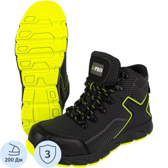 Ботинки рабочие LINE X-PRO ЭВА-резина из текстиля с композитным подноском серый/черный (размер 42)