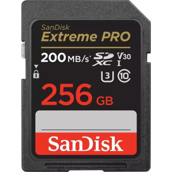 Карта памяти 256 ГБ SDXC SanDisk Extreme Pro UHS-I U3 V30 SDSDXXD-256G-GN4IN