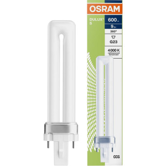 Лампа люминесцентная Osram 9 Вт G23 S 4000 К 600 Лм (4099854123542)