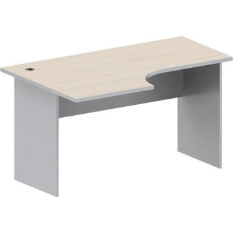 Стол эргономичный Easy Standard левый (дуб светлый/серый, 1400х900х740 мм)