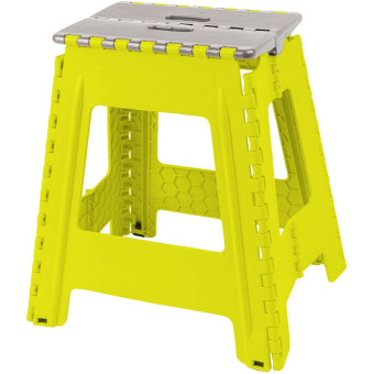 Стремянка-табурет пластиковая Color-X желто-серая