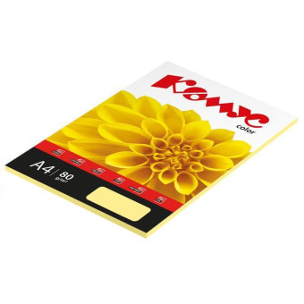 Бумага цветная для печати Комус Color слоновая кость пастель (А4, 80 г/кв.м, 50 листов)