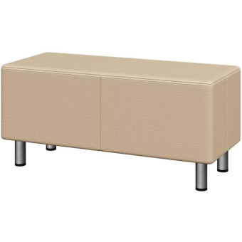 Банкетка двухместная Юнит-Док U-b1 бежевая (искусственная кожа, 980х410х450 мм)