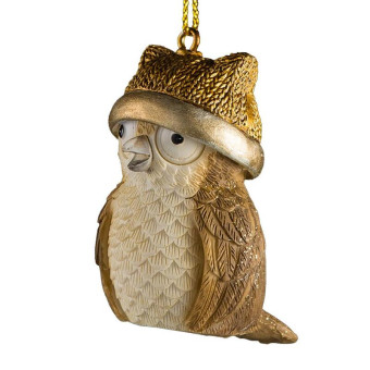Новогоднее украшение Erich Krause Decor Сова золотая полистоун золотистое (высота 5.5 см) Новогоднее украшение Erich Krause Decor Сова золотая полистоун золотистое (высота 5.5 см)
