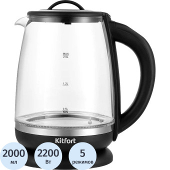 Чайник электрический Kitfort КТ-6145 чёрный