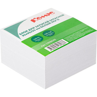 Блок для записей Комус 90x90x50 мм белый (плотность 100 г/кв.м)