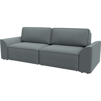 Диван-кровать трёхместный Комфорт Лига-048 НПБ серый рогожка