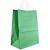 Крафт-пакет бумажный зелёный с кручёными ручками 260х150х340 мм 70  г/кв.м био (200 штук в упаковке)