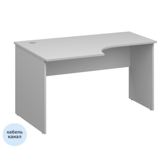 Стол эргономичный СП-Бюджет 2364.29 левый (белый шагрень, 1360х900х740  мм)