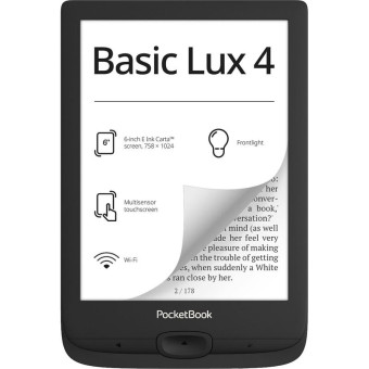 Электронная книга PocketBook 618 Basic Lux 4 Ink 6 дюймов черная (PB618-P-WW)