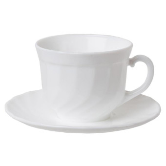 Сервиз чайный Luminarc Трианон (E8845) на 6 персон стекло (6 чашек 220 мл, 6 блюдец 14 см)