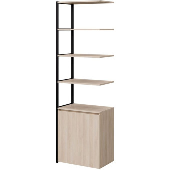 Полустеллаж для документов Easy to lead K-Loft 241H027 дуб  скандинавский/чёрный 645х400х2105 мм