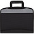 Папка-портфель пластиковая Attache А4+ черная/серая (350х275 мм, 5 отделений) выдвижные ручки